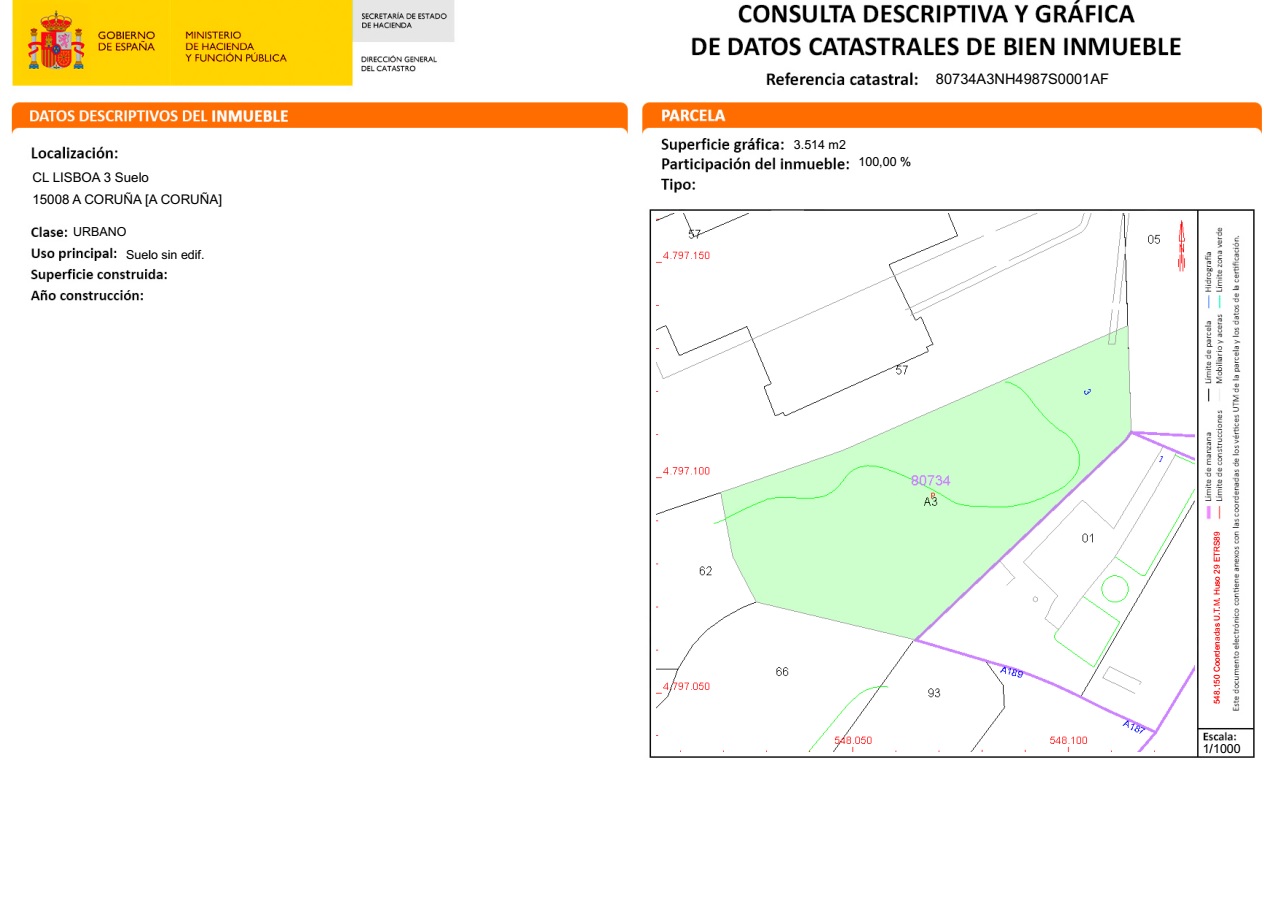 Venta parcela en Peñarredonda, Rúa Lisboa, suelo urbano no consolidado.